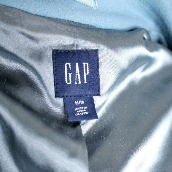Gap Wool  Blend Toggle Buttons Blue Pea Coat Size M - Picture 14 of 16
